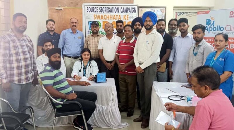 A health check-up camp was organized