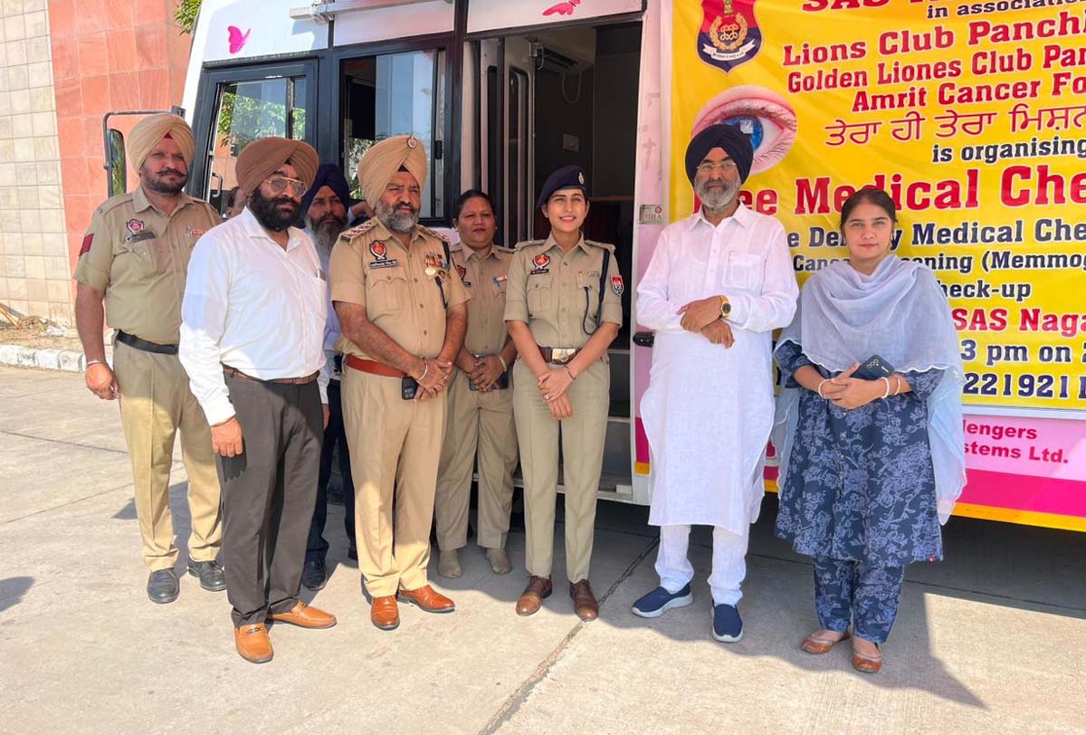 Mohali Police organized a free medical camp for the families of police personnel
