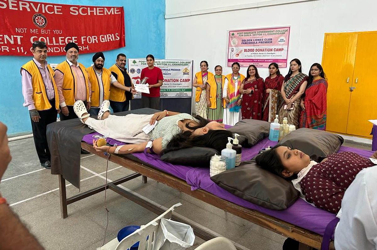 108 people donated blood during the camp