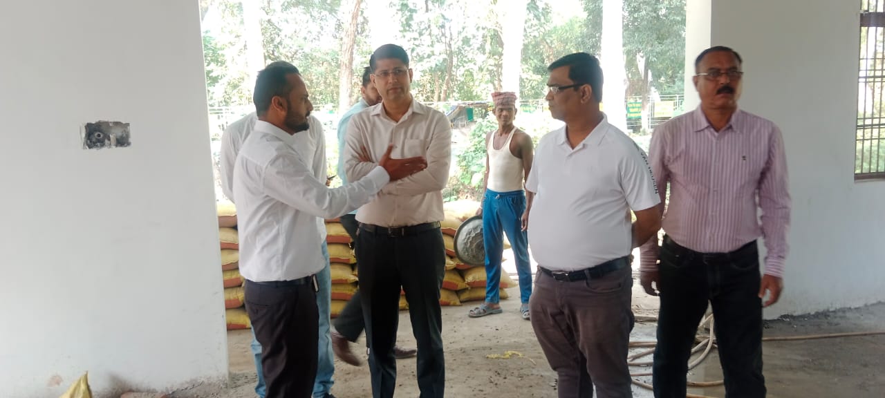 Deputy Commissioner Raghav Sharma inspected the Bamboo Village project under construction in Ghandawal.