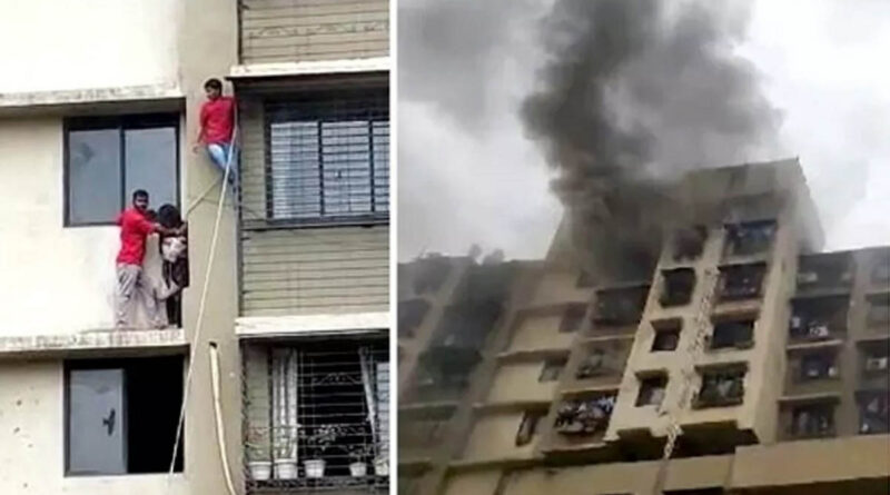 12 storey building fire in Mumbai