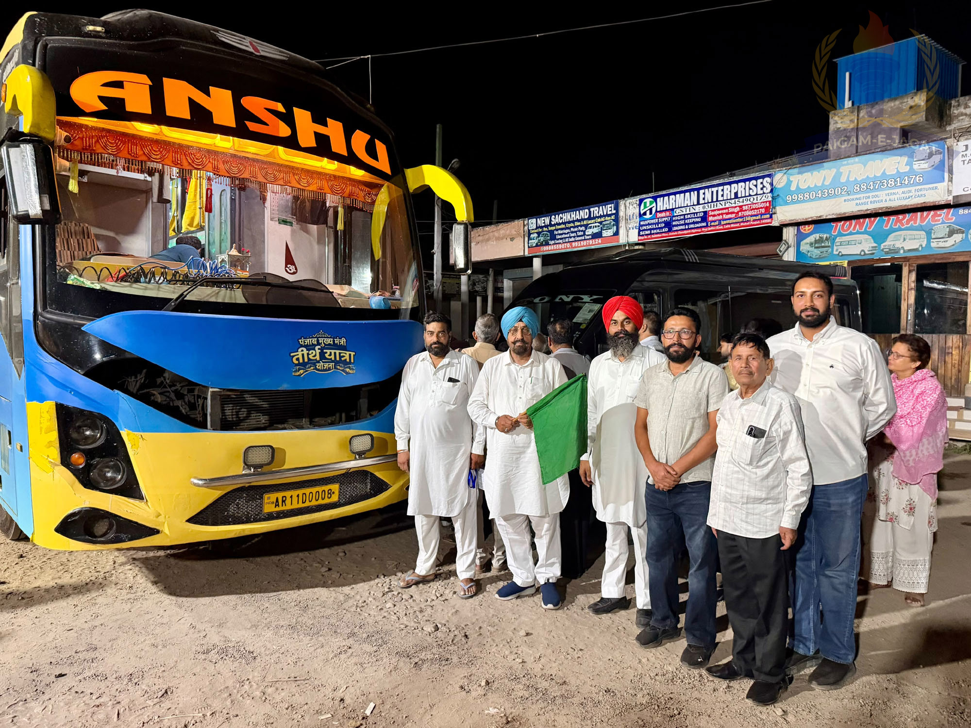 Devotees from Lalru Depart for Khatu Shyam and Salasar Balaji Darshan Under Chief Minister’s Pilgrimage Scheme