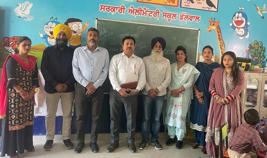 The District Education Officer made a surprise inspection of Government Elementary School Dallewal and Binewal.