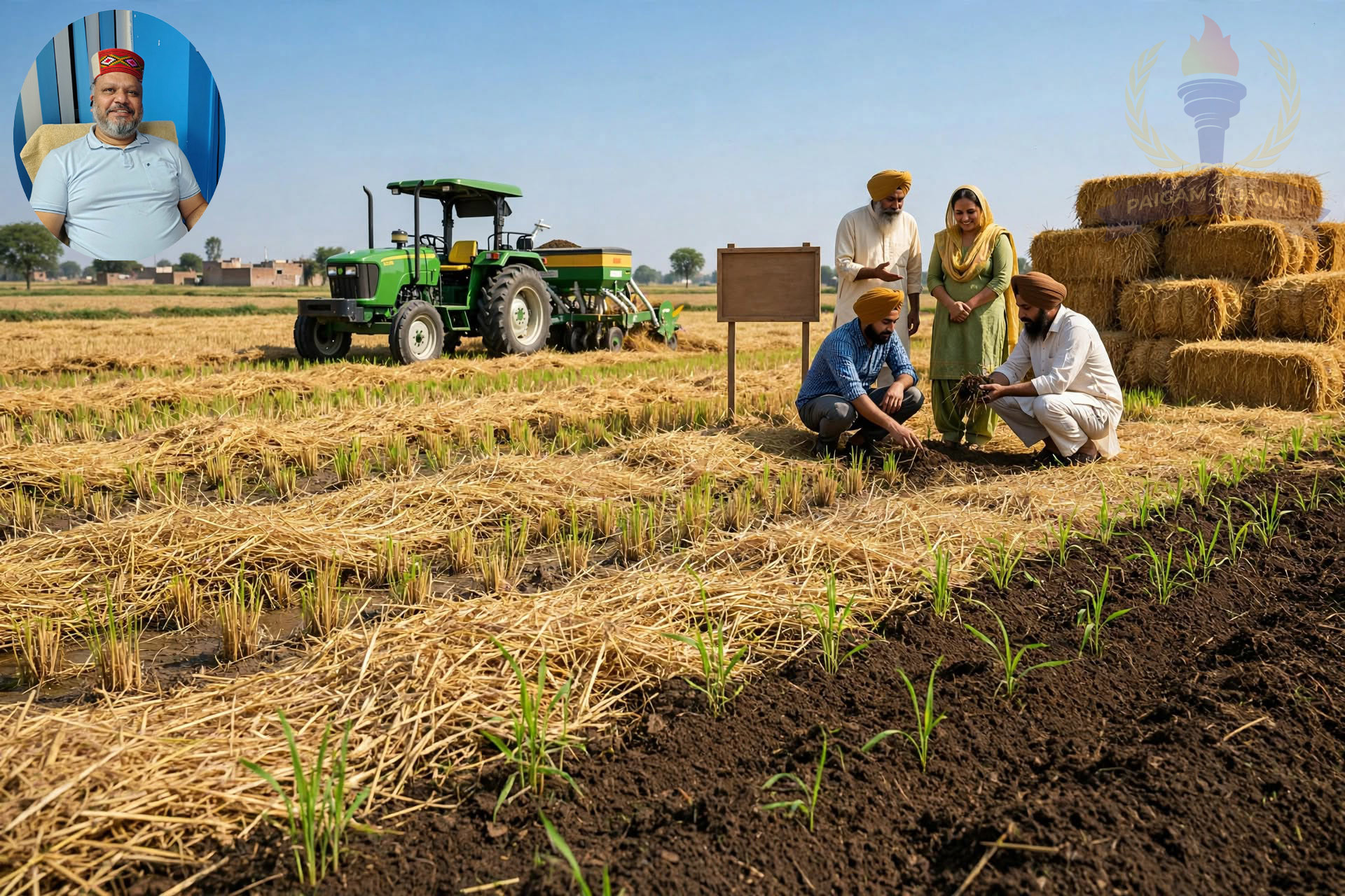 Prevention of stubble burning, along with monitoring and assistance to farmers