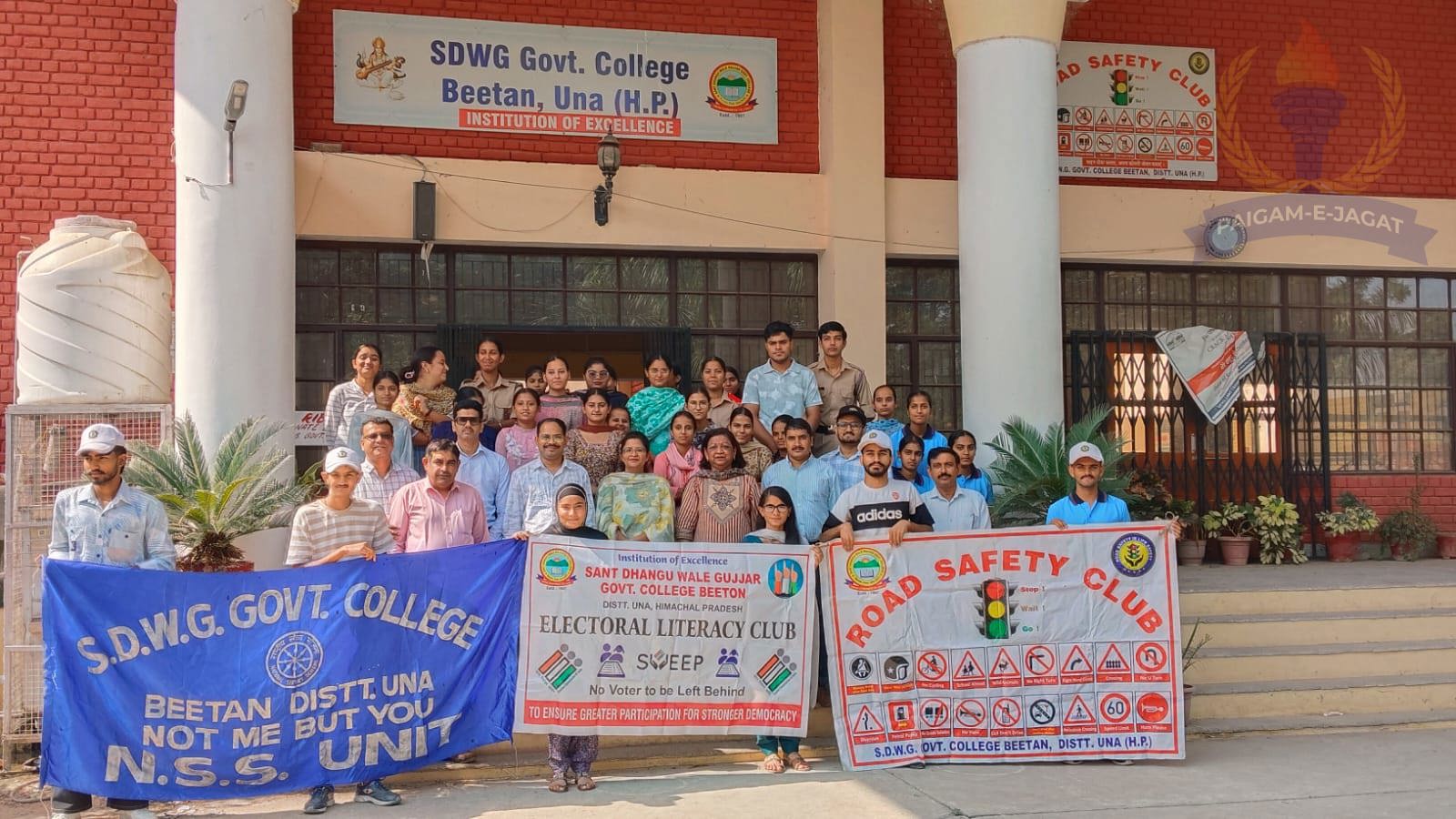 Voter Awareness and Road Safety Rally Organized at S.D.W.G. Government College Beetan
