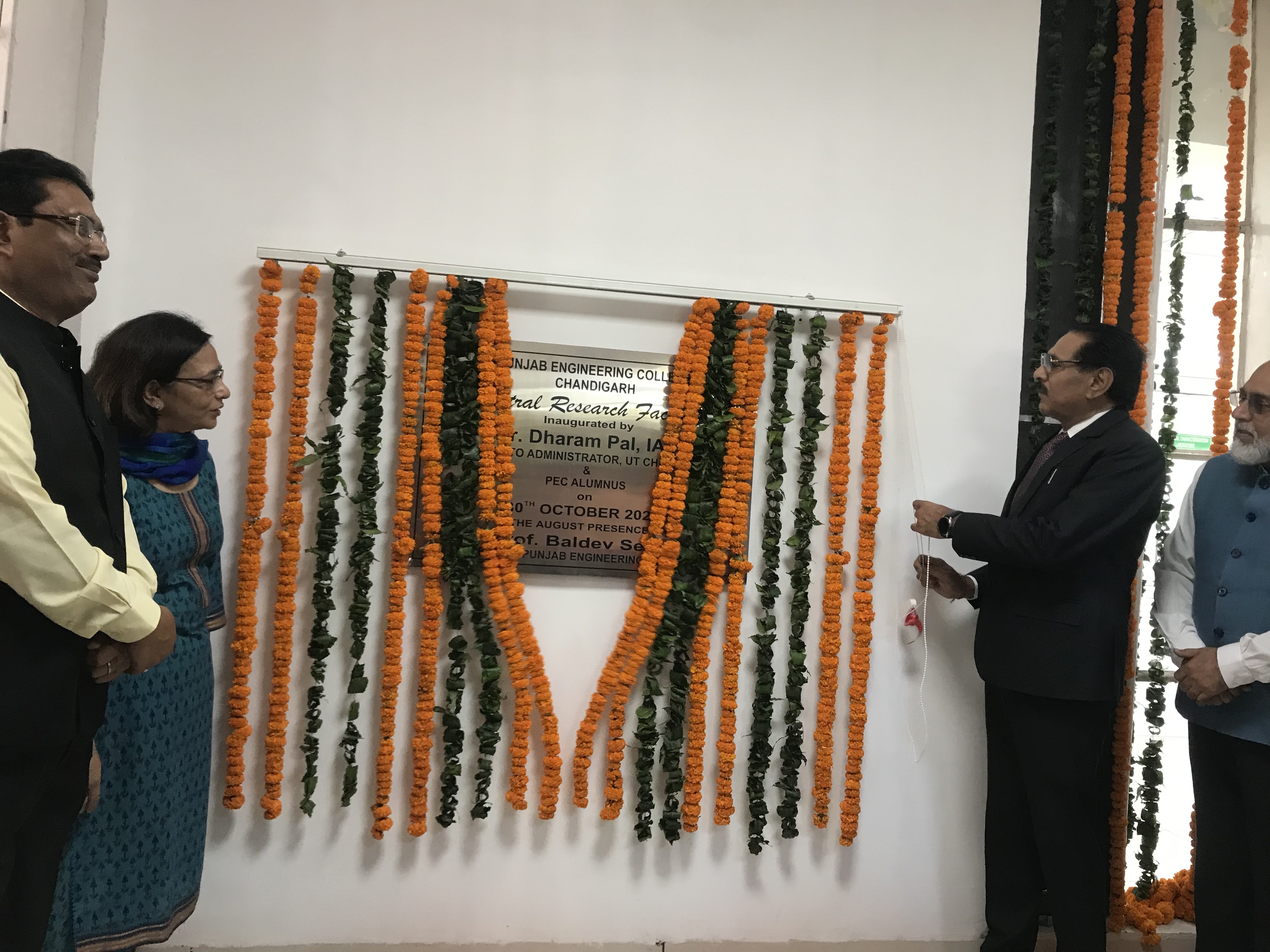 Dr. Dharam Pal, inaugurated the CRF building at PEC on 30th Oct 2023