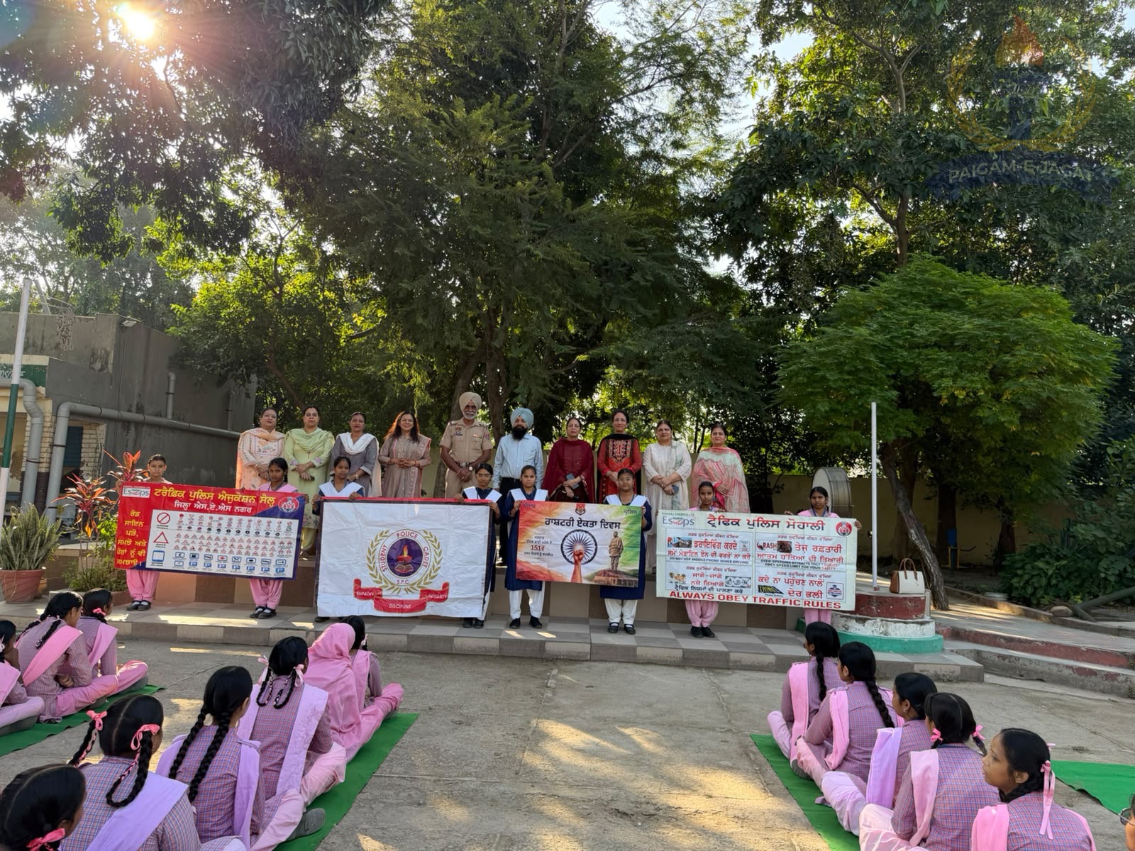 Awareness Seminar on Traffic Rules, Drug Abuse and Saanjh Kendra Services Held at Government Girls’ School, Sohana