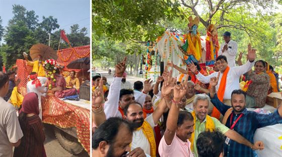 श्री कृष्ण जन्माष्टमी को लेकर शोभा यात्रा का आयोजन किया गया
