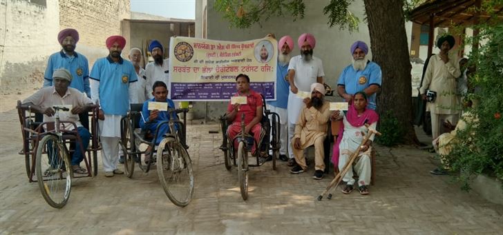 Aid amount given by Sarbat da Bhala Charitable Trust to disabled persons