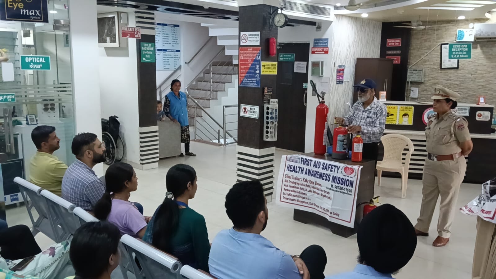 Fire Safety Mock Drill Conducted at Global Eye Hospital; Global Eye Hospital Honoured as Best Hospital