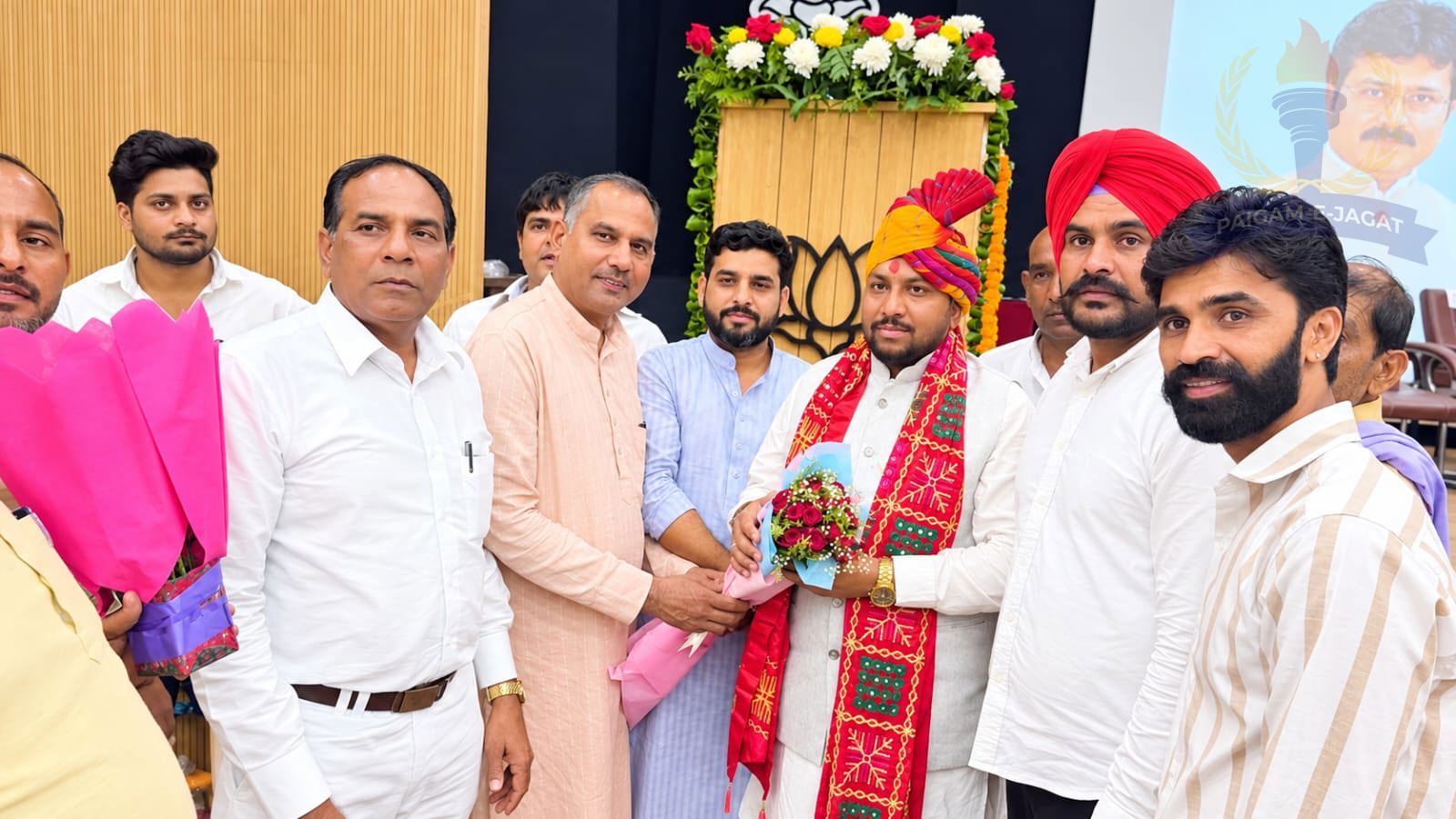 Grand Welcome Ceremony Held for Haryana BJP SC Morcha President Ajay Khundia on Assuming Charge: Sunil Indora