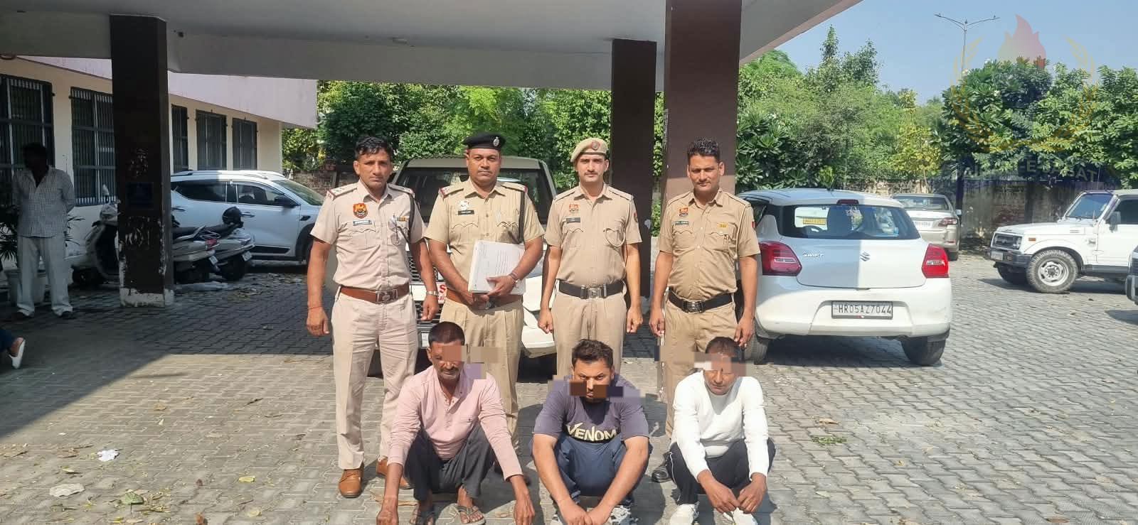 Karnal Police Take Action in Theft Case, Arrest Three Accused for Stealing Materials from a Site