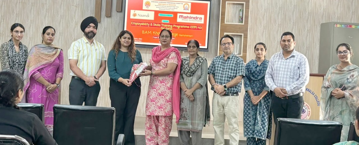 Seven-Day Employability and Skill Training Programme Begins at Babbar Akali Memorial Khalsa College Garhshankar