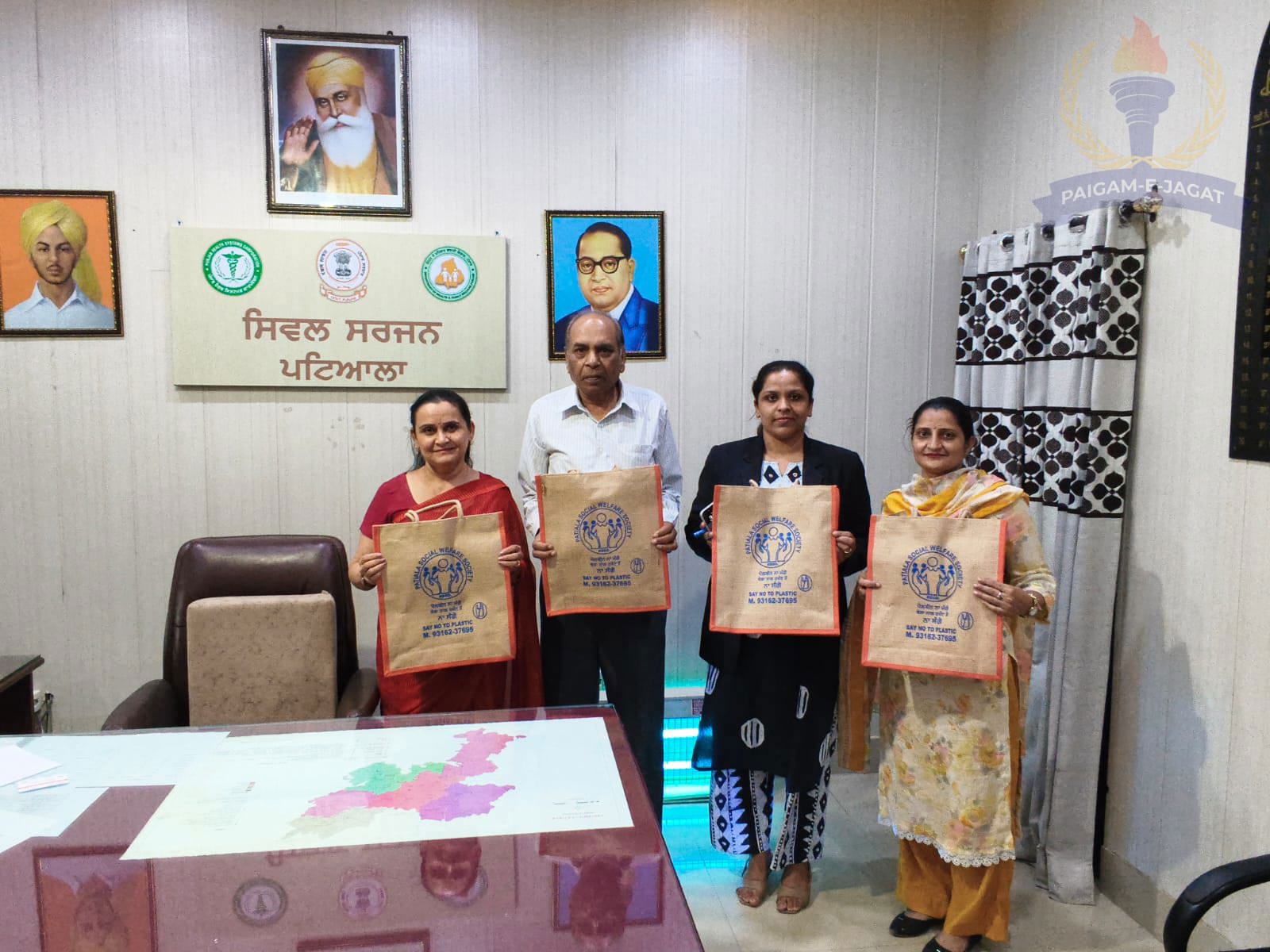 Patiala Social Welfare Society Raises Awareness Against Plastic Bags, Promotes Jute and Cloth Bags