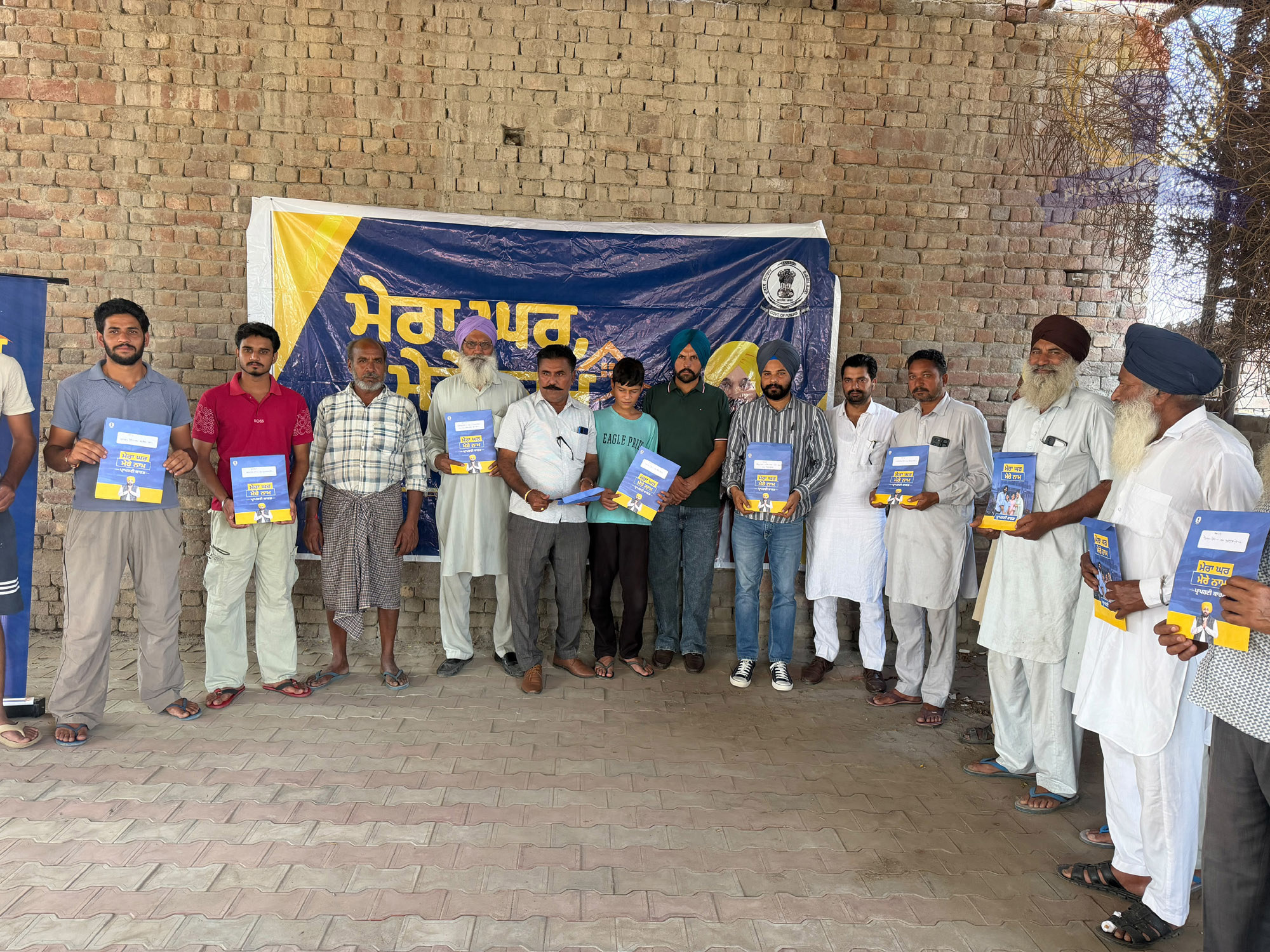 Ownership Certificates for Houses Distributed at Peer Kha Sheikh by Block Samiti Member Ranga Singh Bhullar