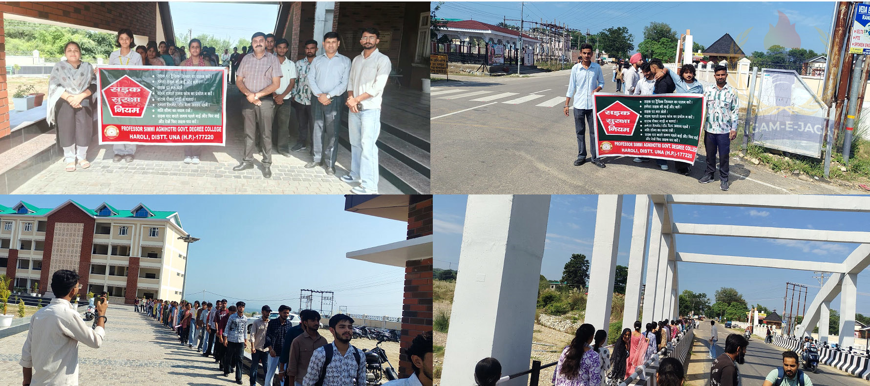 Road Safety Awareness Rally Organized at Professor Simmi Agnihotri Government College, Haroli