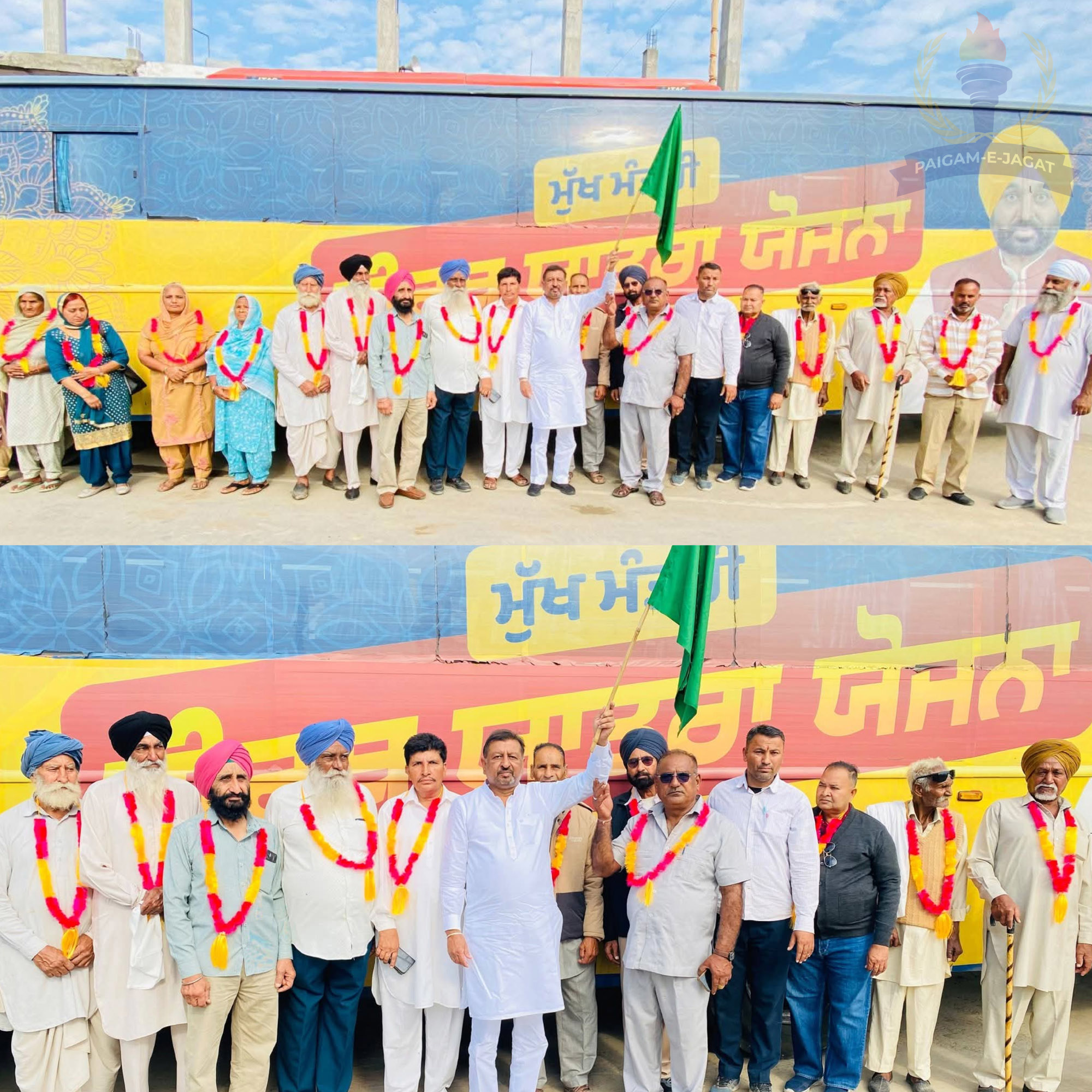 Chief Minister’s Pilgrimage Scheme Proves a Boon for People; Bus Carrying Devotees Flags Off from Jandi Village
