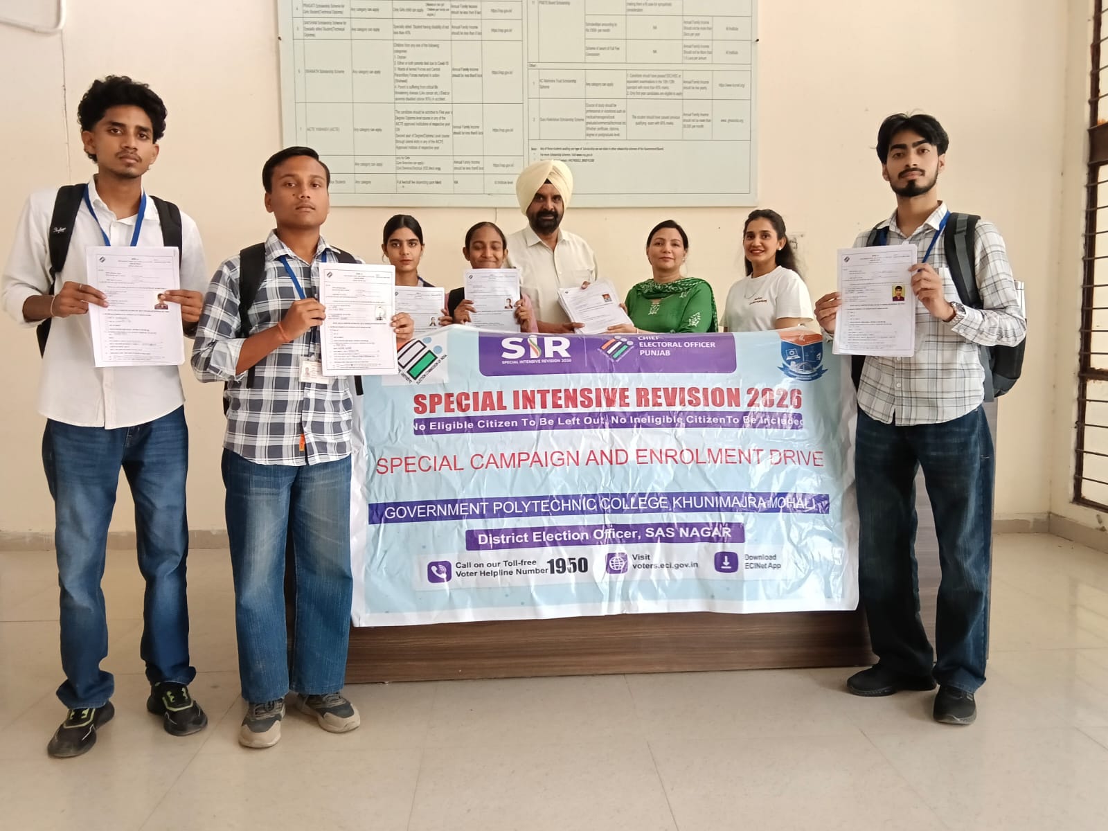 62 New Voters Registered During Voter Registration Camp at Government Polytechnic College Khuni Majra