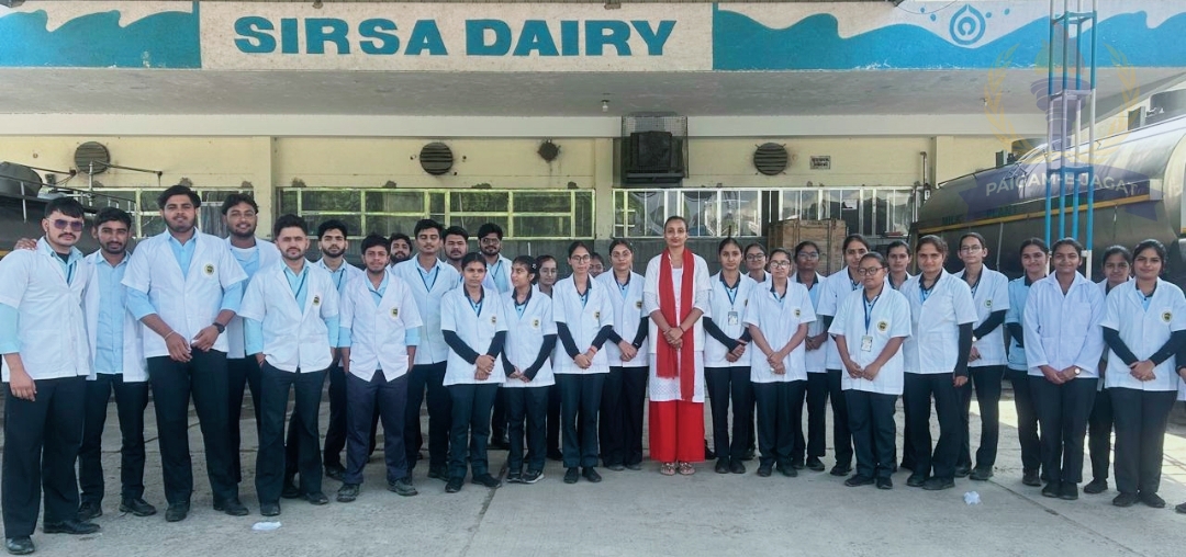 Shaheed Udham Singh College of Nursing Students Visit Vita Milk Plant in Sirsa on Educational Tour