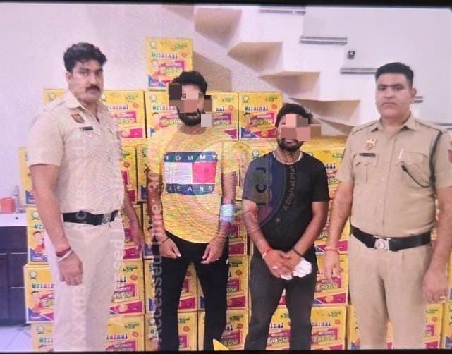 Two Accused Arrested with 74 Boxes of Ready-Made Firecrackers and Explosive Material for Illegally Possessing and Manufacturing Firecrackers Without Licence and Permit