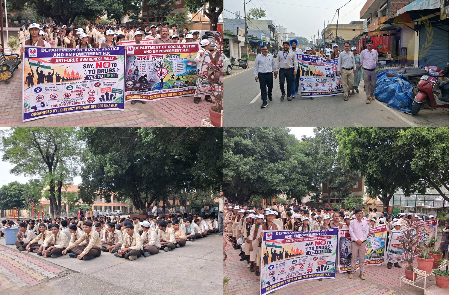 Basdehra School Holds Awareness Rally Under Nasha Mukt Bharat Campaign, Spreads Message of a Drug-Free Society